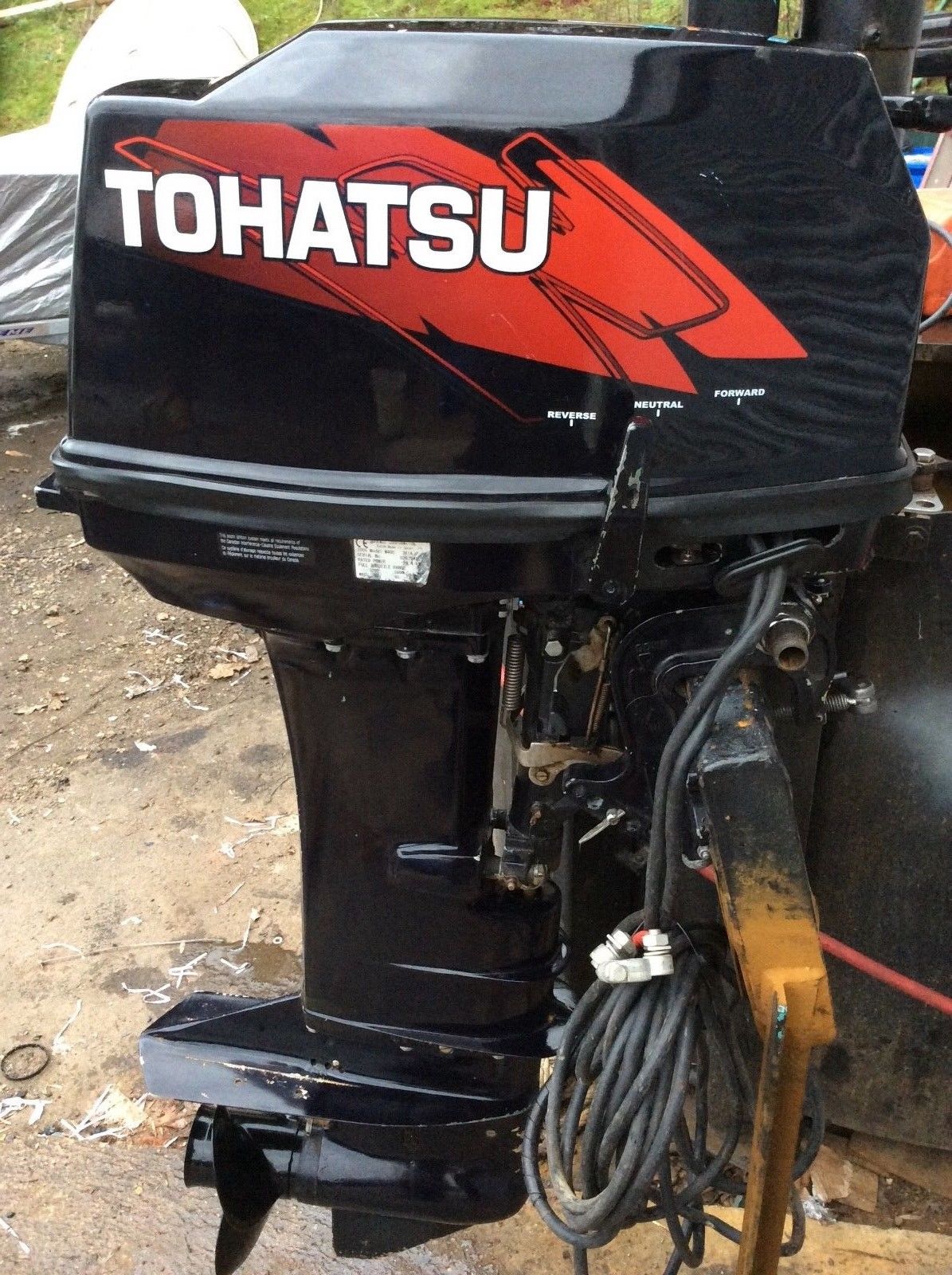TOHATSU M40 40HP 2 STROKE LONG SHAFT OUTBOARD BOAT ENGINE !SOLD!