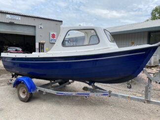 Orkney 440 cuddy fishing boat with Mercury 15hp and trailer SOLD
