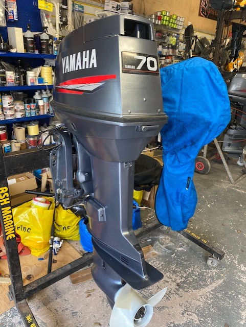 SOLD Yamaha 70hp BETOL 2/stroke Long shaft electric start power trim and tilt. - Image 7